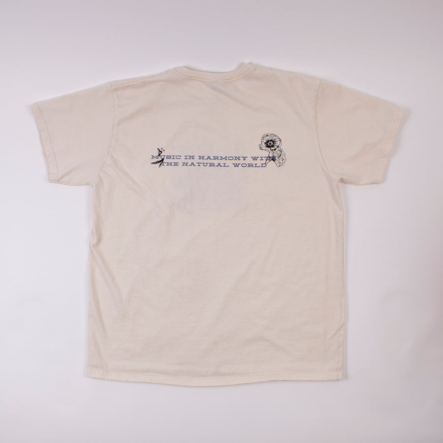 Freshgrass T-shirt: Crew Neck Cream with Banjo/Flower