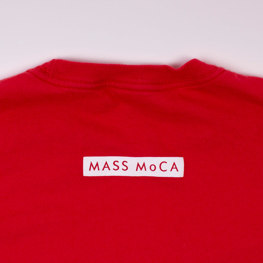 Freshgrass T-shirt: Crew Neck Red with White Logo