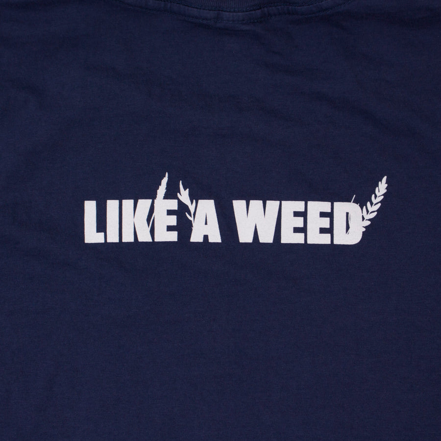 Freshgrass T-shirt: Crew Neck Navy with Weeds