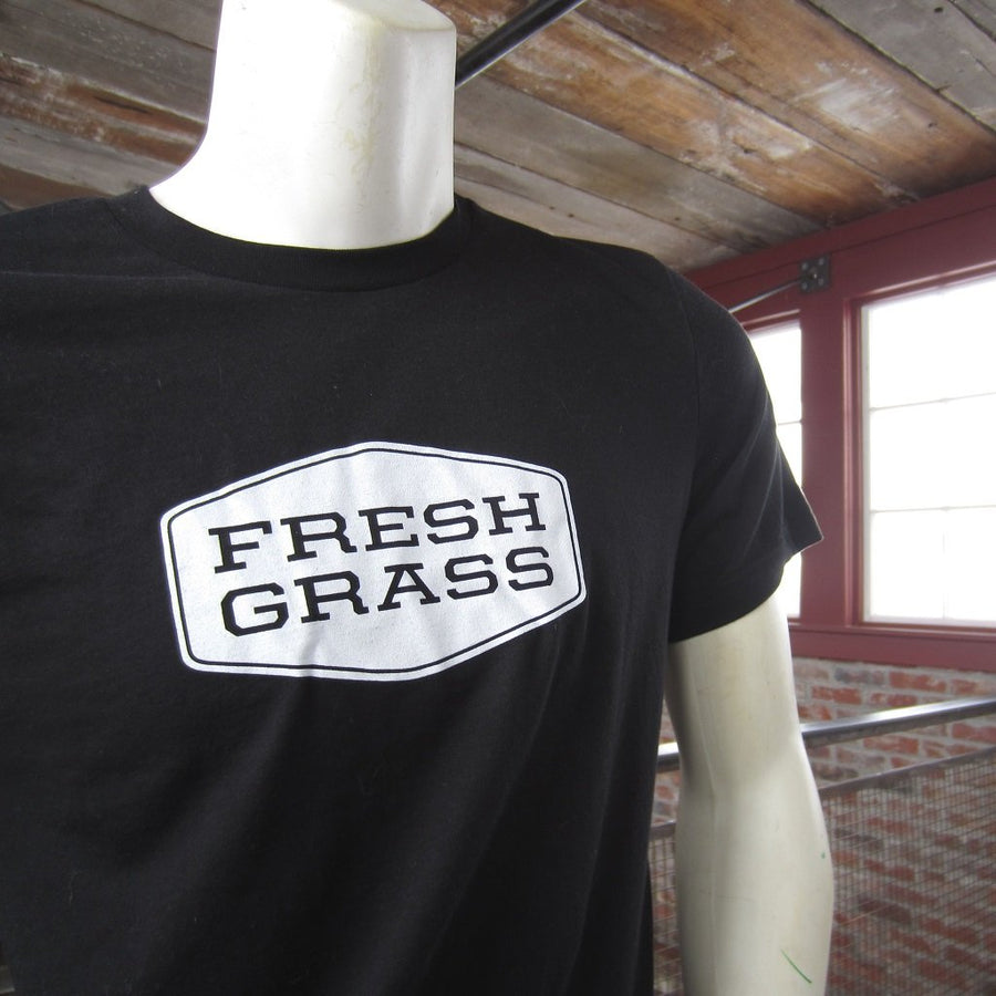 FreshGrass T-Shirt: Black with White Logo