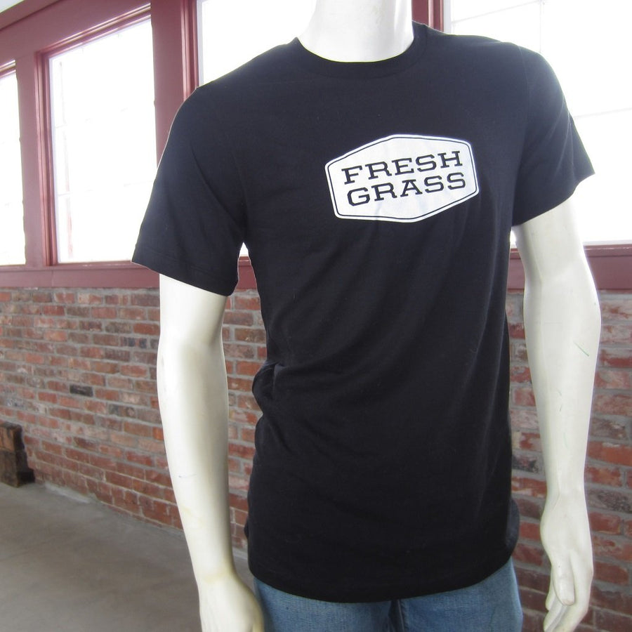FreshGrass T-Shirt: Black with White Logo