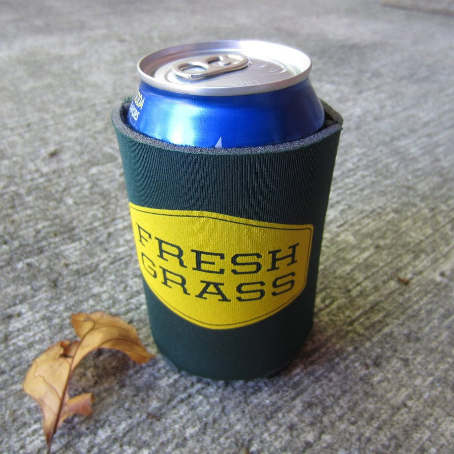 FreshGrass Koozie: Dark Green and Yellow