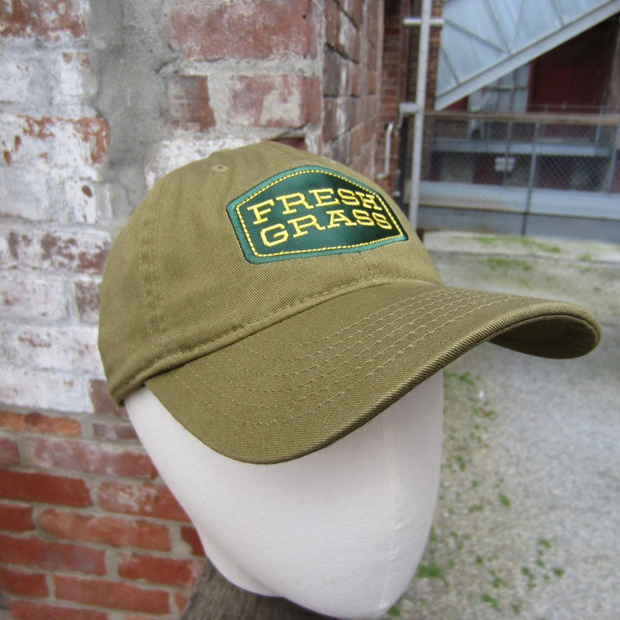 FreshGrass Baseball Cap: Jungle Green with Green and Gold Logo